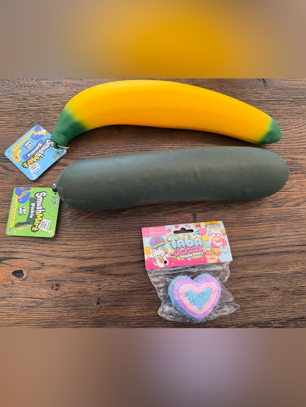 NWT SmushMart Banana & Pickle & GWP Taba Squishy